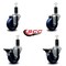Service Caster 3.5'' Solid Poly Wheel Swivel 1-1/4'' Expanding Stem Caster Set 2 Brakes, 4PK SCC-EX20S3514-SPUS-2-PLB-2-114 - alternate 3